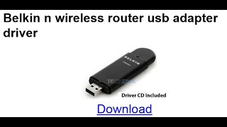 تعريف وايرليس بليكنMy Belkin F5D8053 N Wireless USB Adapter Review [upl. by Linson]