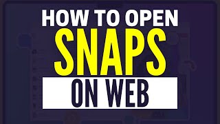 How To Open Snaps On Snapchat Web On Laptop [upl. by Nivram]