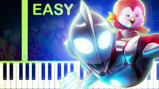 ULTRAMAN RISING THEME  EASY Piano Tutorial [upl. by Evie799]