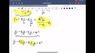 AR2 Autoregressive Process Mean Autocovariances ACF [upl. by Chemosh]