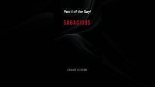 SAGACIOUS MEANING shorts ytshorts wordoftheday [upl. by Saile]