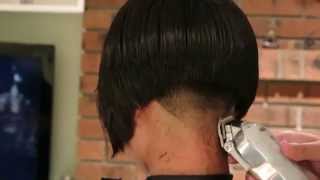 August Bob Haircut with buzzed nape [upl. by Graubert]