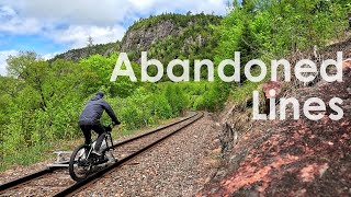 RAIL BIKE Camping Trip  150 km ride through a Remote Wilderness Canyon on Abandoned Railways [upl. by Ardnoid]