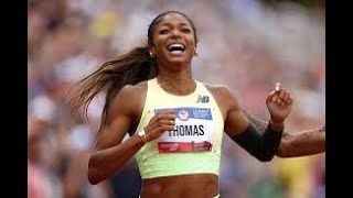 GABBY THOMAS SUCCESSFUL IN THE 200m IS PROGRESSING 2024 OLYMPIC IN PARIS [upl. by Samuella]