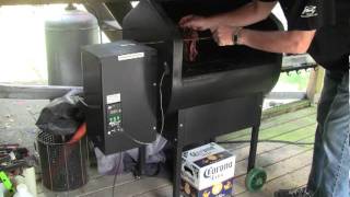 Pellet Smoking Beef Jerky Part 3 of 4  Hanging Rinsing and Hanging [upl. by Introk417]