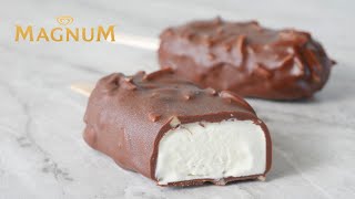 Glaces MAGNUM  Recette facile des ESQUIMAUX Vanille Chocolat SANS SORBETIÈRE [upl. by Ainala192]