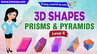 Prisms and Pyramids 3D Shapes  Types of Prism and Pyramid  Math [upl. by Thorvald]