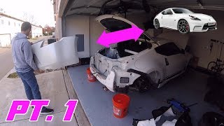 Nismo 370Z Bumper Conversion Pt1  OEM Bumper Removal [upl. by Scarlett]