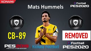 PES 2020 16 Removed Players in Mobile  PC ft Hummels Kompany Cech etc [upl. by Bolt]