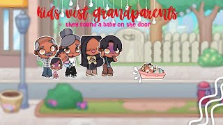 Kids vist grandparents but they found a baby on the door 🚪 adopted avatar world roleplay [upl. by Yeldud294]