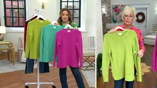 Belle by Kim Gravel Confetti Chenille Crewneck on QVC [upl. by Pillsbury]