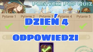 Dzień 4  Poetycki pop quiz odpowiedzi  AFK Arena Polska [upl. by Orlena926]