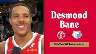 Desmond Bane Walk Off Interview  Grizzlies vs Nuggets [upl. by Culley]