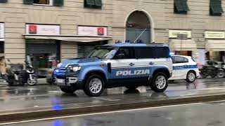 Genoa Bologna 2024 Maxi Scorta Reparto Mobile e Carabinieri in sirena neiperte italy police [upl. by At731]