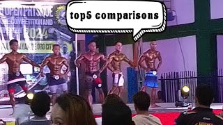 2nd Soniers Gym Open physiqye competition bodybuilding Top5 comparisons [upl. by Alberto]