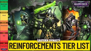 Necron Reinforcement Cards Tier List  Warhammer 40000 Warpforge [upl. by Ruford]