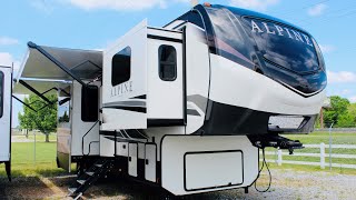 LARGEST SHOWER YOUVE EVER SEEN IN AN RV 2021 Keystone Alpine 3712KB  Front Living RV Review [upl. by Samella]