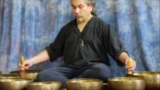 Giant Himalayan Double Spinning OM Bowls  Full 7 Note Chakra Meditation [upl. by Anyrb]