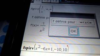 Tableau de variation sur calculatrice TI Nspire CAS [upl. by Virginie263]