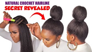 No Leaveout Invisible Hairline Crochet Method Undetectable Hairline Detailed steps [upl. by Richela46]