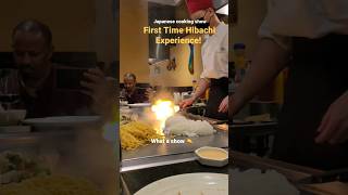 First time Hibachi Experience Japanese cooking show hibachigrill hibachi japanesefood japanese [upl. by Ynohtnanhoj]