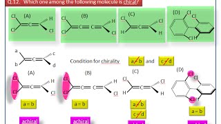 CHIRALITY IN ALLENES and biphenylIITJAM 2014 Chemistry answer [upl. by Corvese]