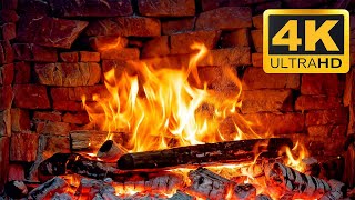 Fireplace Ambience for Xmas  3 Hours of Christmas Fireplace 4K Burning amp Warm Fire Crackling Sounds [upl. by Dias653]