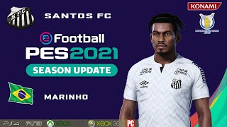 MARINHO facestats Santos FC How to create in PES 2021 [upl. by Hynda]