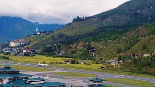 Paro AirportConsidered to be one of the most toughest landing in the world  Bhutan airlines [upl. by Elwood]