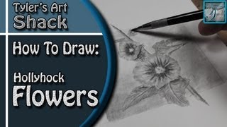 How to Draw a Hollyhock Flower [upl. by Yemarej]