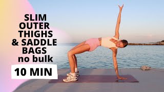 SADDLEBAGS  OUTER THIGHS  JUST 10 MIN WORKOUT EVERDAY CAN FIX IT [upl. by Aksoyn]