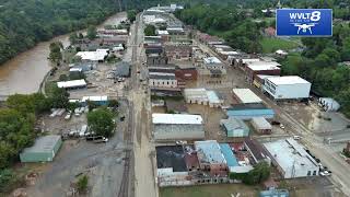 Drone video from Newport Tennessee day after Helene flooding [upl. by Lytton]