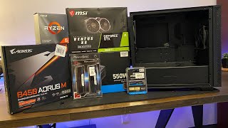 Micro Center 750 Gaming PC Build  1660 Ti Ryzen 5 3600 B450 AORUS M Benchmarks [upl. by Acinna]