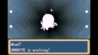 Pokémon Fire Red GBA Omanyte evolves into Omastar [upl. by Cliff99]