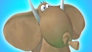 Giant Elephant Sneeze  Wild Animals Funny Cartoons for Kids by Gazoon [upl. by Oniratac]