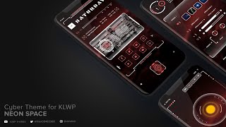 NEWKLWP ThemeAndroid Cyber Theme for android Klwp  NEON SPACE [upl. by Roshan]