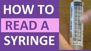 How to Read a Syringe 3 ml 1 ml Insulin amp 5 mlcc  Reading a Syringe Plunger [upl. by Atsira]