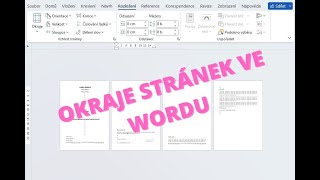 Návod Okraje stránek ve Wordu 🎥 [upl. by Eive]