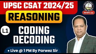 L1 Introduction  UPSC CSE CSAT 202425  Reasoning  Parwez Sir  Nirman IAS [upl. by Sybyl246]