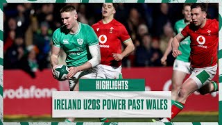 Highlights Ireland U20s Six Try Win Against Wales [upl. by Souvaine983]