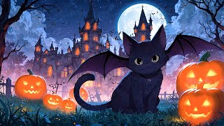 Spooky Halloween Night 🎃 Lofi Cat Music 🎃 Night Lofi Songs To Feel Happy At The Halloween Night [upl. by Kcirej]