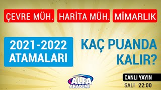 ÇEVRE müh HARİTA müh MİMARLIK 20212022 KPSS atama puanları ne olur [upl. by Anenahs]