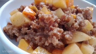 Ginisang Giniling  Ground Pork Picadillo [upl. by Fabiolas]