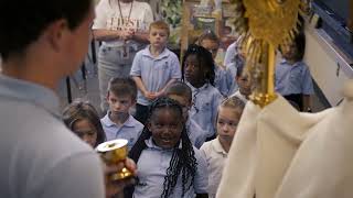 Eucharistic Procession amp School Blessing [upl. by Hayidah829]