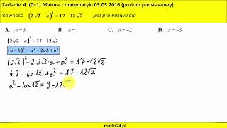 Równanie kwadratowe z wykorzystaniem wzorów skróconego mnożenia  MATFIZ24pl [upl. by Eiral803]