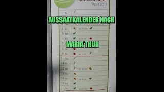 Aussaatkalender nach Maria Thun  Mondkalender [upl. by Olmsted]