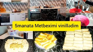 Blincik və ləvəngi hazırladımMətbəx mebelini 5 manata vinillədim🙂 [upl. by Calysta]