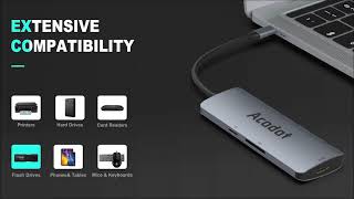 USB C Hub Adapter Acodot 【9 in 1】 USB C Hub HDMI Multiport l Using Tech [upl. by Asereht]