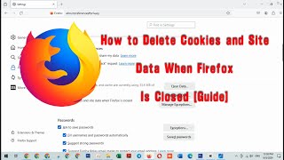 How to Delete Cookies and Site Data When Firefox Is Closed Guide Khmer 2024 [upl. by Ainegul]