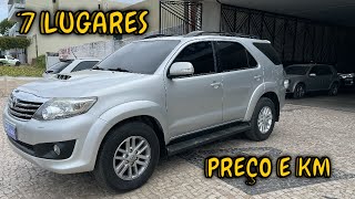 💰PREÇO E KM 👉 SW4 SRV 2013 DIESEL 4x4 7 LUGARES [upl. by Suolekcin691]